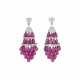 ART DÉCO RUBY AND DIAMOND CHANDELIER EARRINGS - photo 1