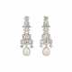 CARTIER ART DÉCO NATURAL PEARL AND DIAMOND EARRINGS - photo 1