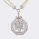 Hochkarätiger Diamant Anhänger an Perlen Collier. - photo 1 Hochkarätiger Diamant Anhänger an Perlen Collier. - photo 1