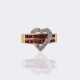 Rubin Herz-Ring mit Brillant Besatz. - photo 1