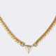 Bicolor Goldcollier mit Trillant-Diamant. - photo 1 Bicolor Goldcollier mit Trillant-Diamant. - photo 1