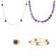 Amethyst-Mixed Lot: One Ring, One Bangle, Two Necklaces - фото 1