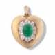 Smaragd-Diamant-Herz-Médaillon - photo 1