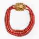 Korallen-Gold-Trachten-Collier - Foto 1