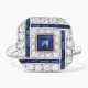 Art Déco Saphir-Diamant-Ring - photo 1
