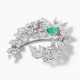 Smaragd-Diamant-Brosche - photo 1