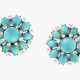 Türkis-Diamant-Ohrclips - фото 1