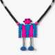 Francois Schoenlaub für Guillemette L'Hoir, Paris, Collier "Robot Bleu-Rose" - photo 1