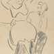 Ernst Ludwig Kirchner. Recto: Woman combing her hair and man with hand mirror - Verso: Sitting dodo on an African stool - photo 1