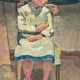 Alfred Heinrich Pellegrini. Girl with a red headscarf on a chair - photo 1