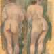George Grosz. Two standing female nudes, from behind - photo 1