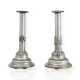 Pair of classicist silver candlesticks - photo 1