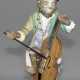Meissen-Figur "Cellist", 1850-1924, polychrom bemalt, Instrument best., 1. Wahl, H. 12 cm - photo 1
