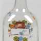 Biedermeier-Flasche, mit floraler Emaillemalerei, Abriß, 1. Hälfte 19. Jh., H. 24 cm - Foto 1