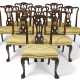 A SET OF SEVEN GEORGE III MAHOGANY DINING CHAIRS, TOGETHER WITH A LATER COPY - фото 1 A SET OF SEVEN GEORGE III MAHOGANY DINING CHAIRS, TOGETHER WITH A LATER COPY - фото 1