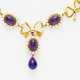 Amethyst-Perl-Set: Collier und Ring - фото 1