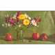 ZAVIALOV, N. (russischer Künstler 20. Jahrhundert), "Stillleben mit Frühlingsstrauß im Glas und Äpfeln", - фото 1