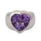 Damenring mit 1 Amethyst im Herz-Schliff - photo 1