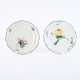 TWO FAIENCE PLATES WITH FLORAL DECOR - photo 1