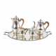 CHRISTOFLE 4-teilig Kaffee-Teekern auf Tablett, versilbert, 20. Jahrhundert - photo 1