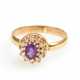 Entourage-Ring mit Amethyst und Brillan - Foto 1