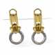 PAAR DIAMANT-GOLD-OHRCLIPS. 750 GELB-/WEISSGOLD - photo 1