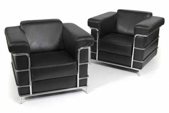 Pair Of Club Chairs The Bauhaus Style Faux Leather Auction