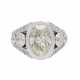 Ring mit einem außergewöhnlichem Diamanten, ca. 5,4 ct, oval facettiert, - Foto 1