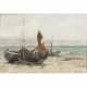 VERNIER, ÉMILE LOUIS (1829-1887) 'Boote am Strand'. - Foto 1