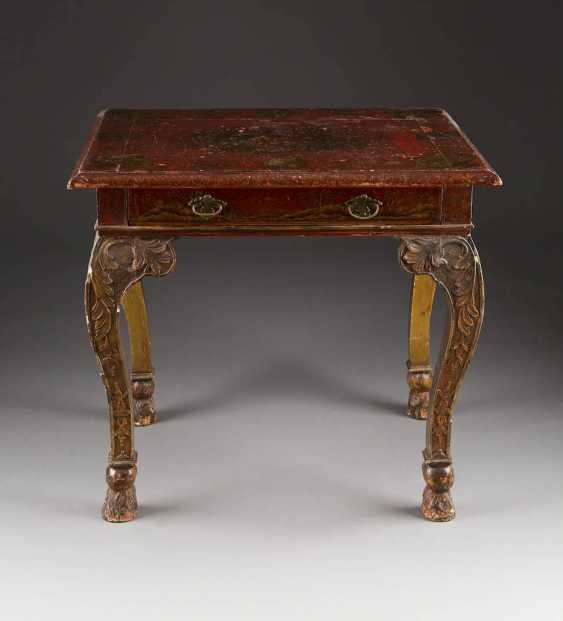 Bedeutender Tisch Mit Chinoiserie Red Lacquer Table