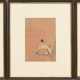 UNBEKANNETR KÜNSTLER, drei Miniaturmalereien, Seidenpapier im Passepartout, Japan, anfang 20. Jahrhundert. - Foto 1