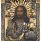 Christus Pantokrator mit vergoldetem Silberoklad - Foto 1