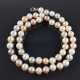 Collier / Perlenkette: Süßwasser Perlen multicolor bunt 42 cm, Halskette Kette, Schließe Silber rhodiniert, sehr gut. - фото 1