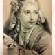 Philippine Guth: "Junge Frau". Pastell auf Karton. 1861. - Foto 1