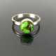 Eleganter Ring: Silber 925, rhodiniert, grüner Türkis, sehr schön. - фото 1