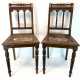 Zwei Historismus Stühle mit Korkgeflecht. Um 1880. - Foto 1