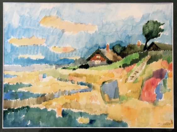 Viktor Schlotzer Suceava 1923 1996 Dresden The Beach In Ahrenshoop With The House Of Artists Watercolor On Handmade Paper Buy At Online Auction At Veryimportantlot Com Auction Catalog Art And