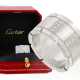 Ring: schwerer, hochwertiger Cartier Designerring "Cartier Tank Francaise" mit Brillantbesatz, Originalbox, Originalpapiere, Originalrechnung, 18K Weißgold - photo 1