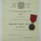 Polen: Orden Polonia Restituta, Bronze Kreuz, mit Urkunde. - фото 1