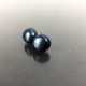 Große Perl-Ohrstecker mit großer schwarzer Perle, Silber 925 - фото 1