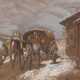 NIKOLAJ GRIGORJEWITSCH SWERTSCHKOW 1817 St. Petersburg - 1898 Tsarskoe selo Pferdegespann vor einem Bauernhaus - Foto 1