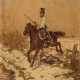 WILHELM VELTEN 1847 St. Petersburg - 1929 München Kavallerist in verschneiter Landschaft - photo 1
