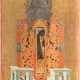 THEODOR POULAKIS 1622 Kreta - 1692 (Nachfolger) MONUMENTALE IKONE MIT DEM RELIQUIENSCHREIN DES HEILIGEN SPIRIDON - photo 1