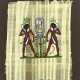 Papyrus / Erdfarben auf Papyrus: ägyptische Darstellung, hinter Glas im Rahmen, Mitte 20. Jahrhundert, sehr gut. - Foto 1