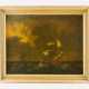 Willem Van De Velde the younger (1633-1707) -Attributed ships in choppy sea oil on canvas framed - Foto 1