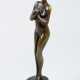 Bronze sculpture of a nude girl on integrated base cast with original patina on the reverse described holland paris and foundry stamp Ernst Kraas around 1920th - photo 1
