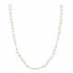 Lange Perlenkette aus Akoyazuchtperlen, D: ca. 6,5 mm, - Foto 1