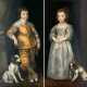 Paar Gegenstücke: Charles II. und seine Schwester Mary als Kinder - Foto 1