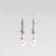 Paar Ohrhänger mit Natur-Perlen und Altschliffdiamanten - фото 1