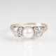 Jugendstil Diamant-Perl-Ring - Foto 1